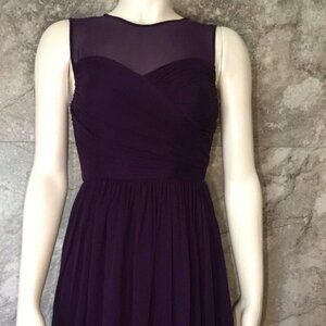 J. CREW Purple 100% Silk Dress Mesh Top Women's 0